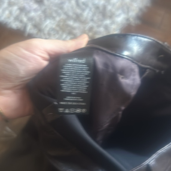 Aritzia Wilfred the Melina Hugh waste brown leather pants size 6 - Picture 11 of 11